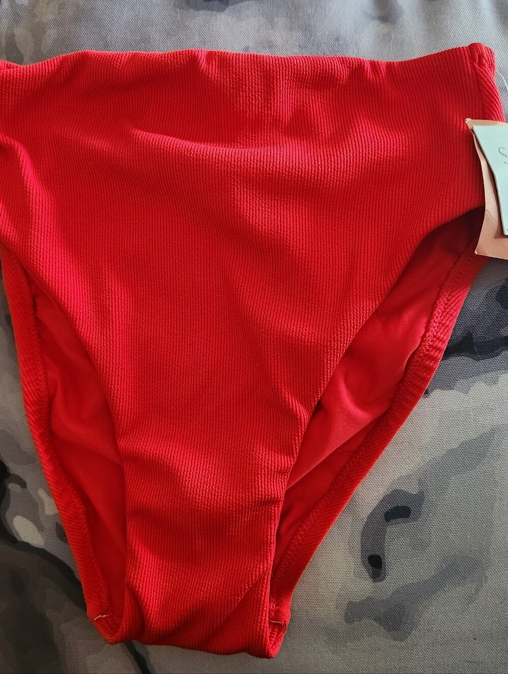 NWT Shore And Shade High-Waist Red Bikini Bottom